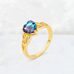 Heart Cut Alexandrite Celtic Knot Engagement Ring - Additional view