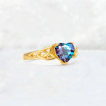 Heart Cut Alexandrite Celtic Knot Engagement Ring - Additional view