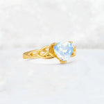 Heart Cut Moonstone Celtic Knot Engagement Ring - Additional view