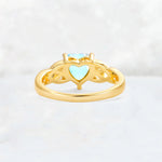 Heart Cut Moonstone Celtic Knot Engagement Ring - Additional view