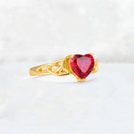 Heart Cut Ruby Celtic Knot Engagement Ring - Additional view