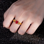 Heart Cut Ruby Celtic Knot Engagement Ring - Additional view