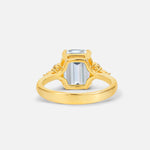 Cushion Cut Moissanite Engagement Ring with Side Stones - Additional view