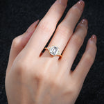 Cushion Cut Lab Diamond Engagement Ring with Side Stones - Additional view