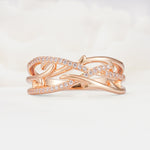 Elegant Intertwined Branch Pavé Moissanite Wedding Band - Additional view