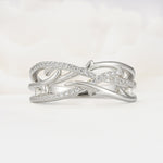 Elegant Intertwined Branch Pavé Moissanite Wedding Band - Additional view