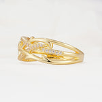 Elegant Intertwined Branch Pavé Moissanite Wedding Band - Additional view