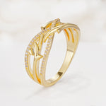 Elegant Intertwined Branch Pavé Moissanite Wedding Band - Additional view