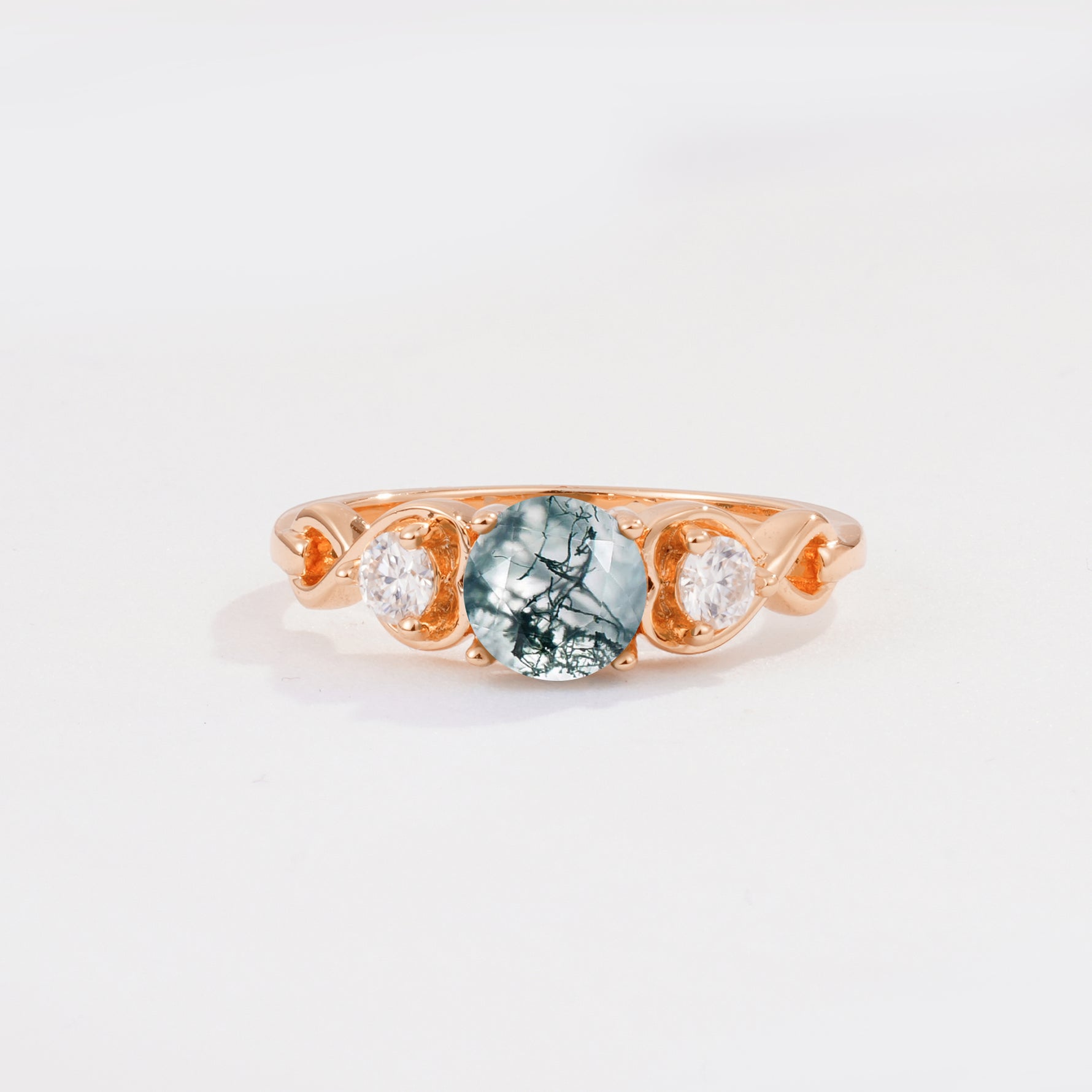 SR10658 Moss Agate Ring - Additional view