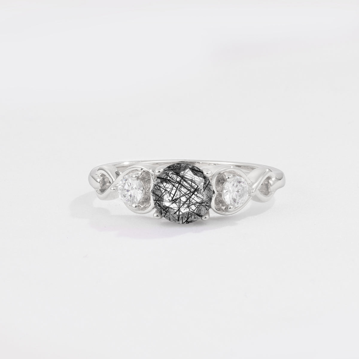 SR10658 Black Rutilated Quartz Ring - Additional view