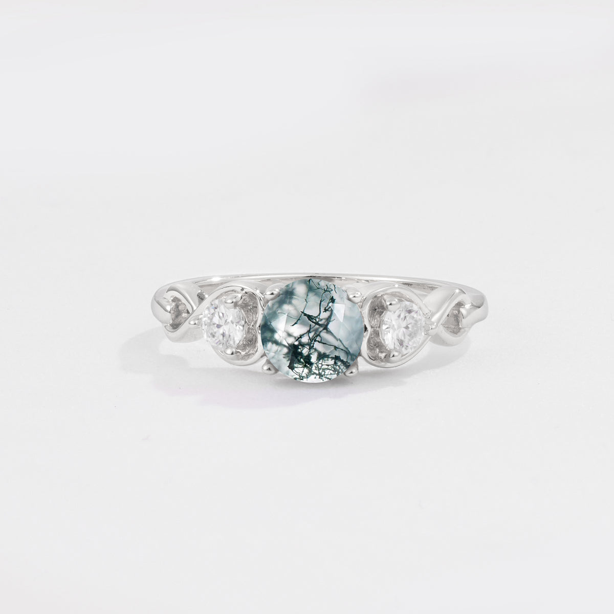 SR10658 Moss Agate Ring - Additional view