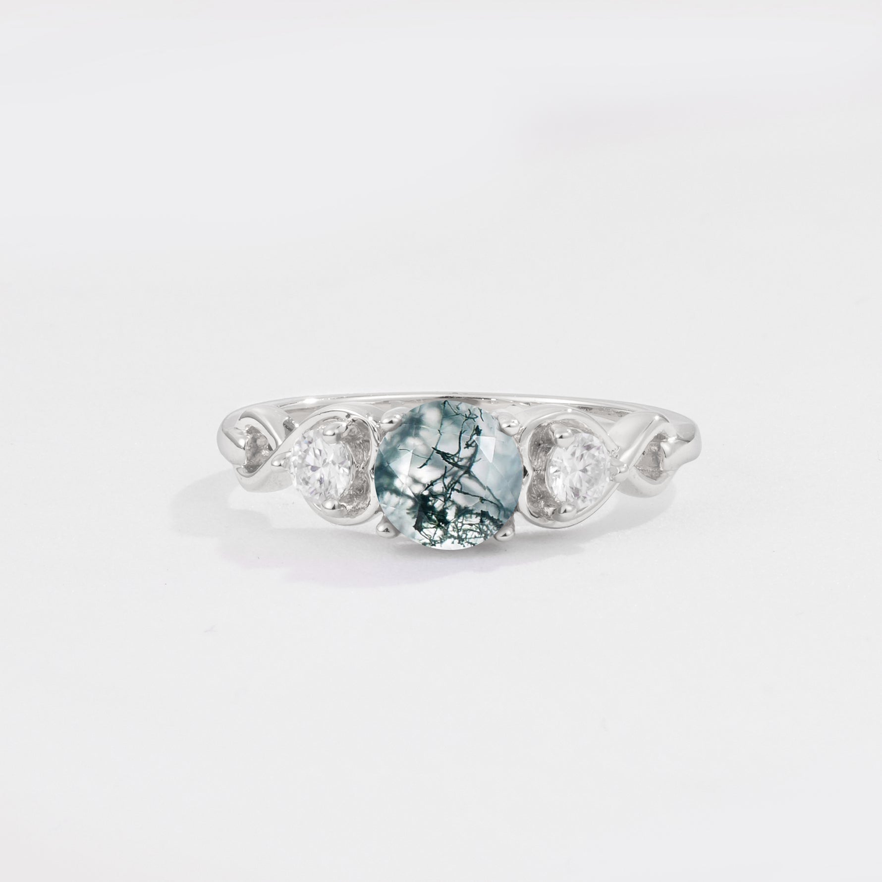 SR10658 Moss Agate Ring - Additional view