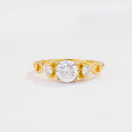 SR10658 Moissanite Ring - Yellow-Gold