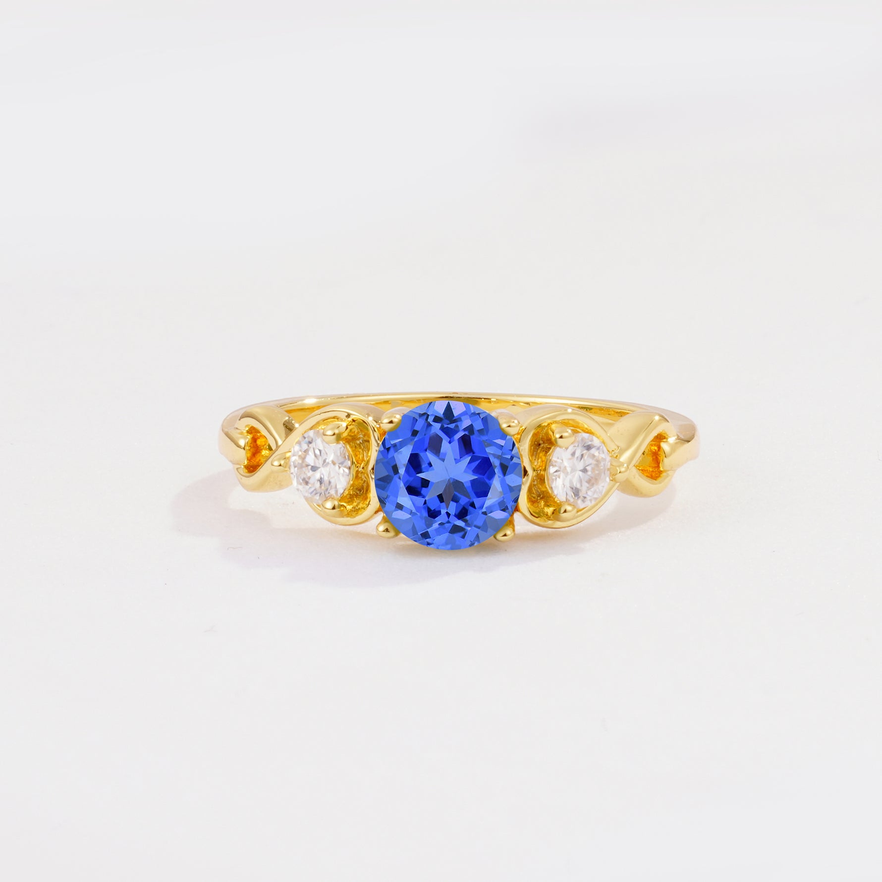 SR10658 Sapphire Ring - Yellow-Gold