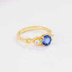 SR10658 Sapphire Ring - White-Gold