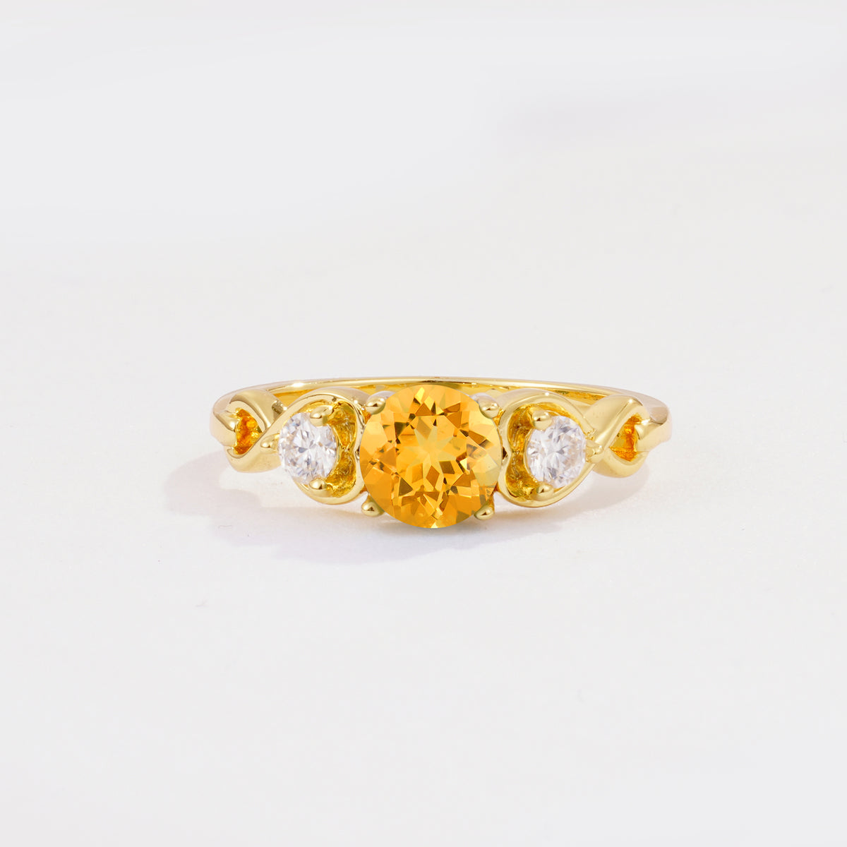 SR10658 Citrine Ring - Yellow-Gold
