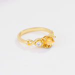 SR10658 Citrine Ring - White-Gold