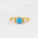 SR10658 Turquoise Ring - Yellow-Gold