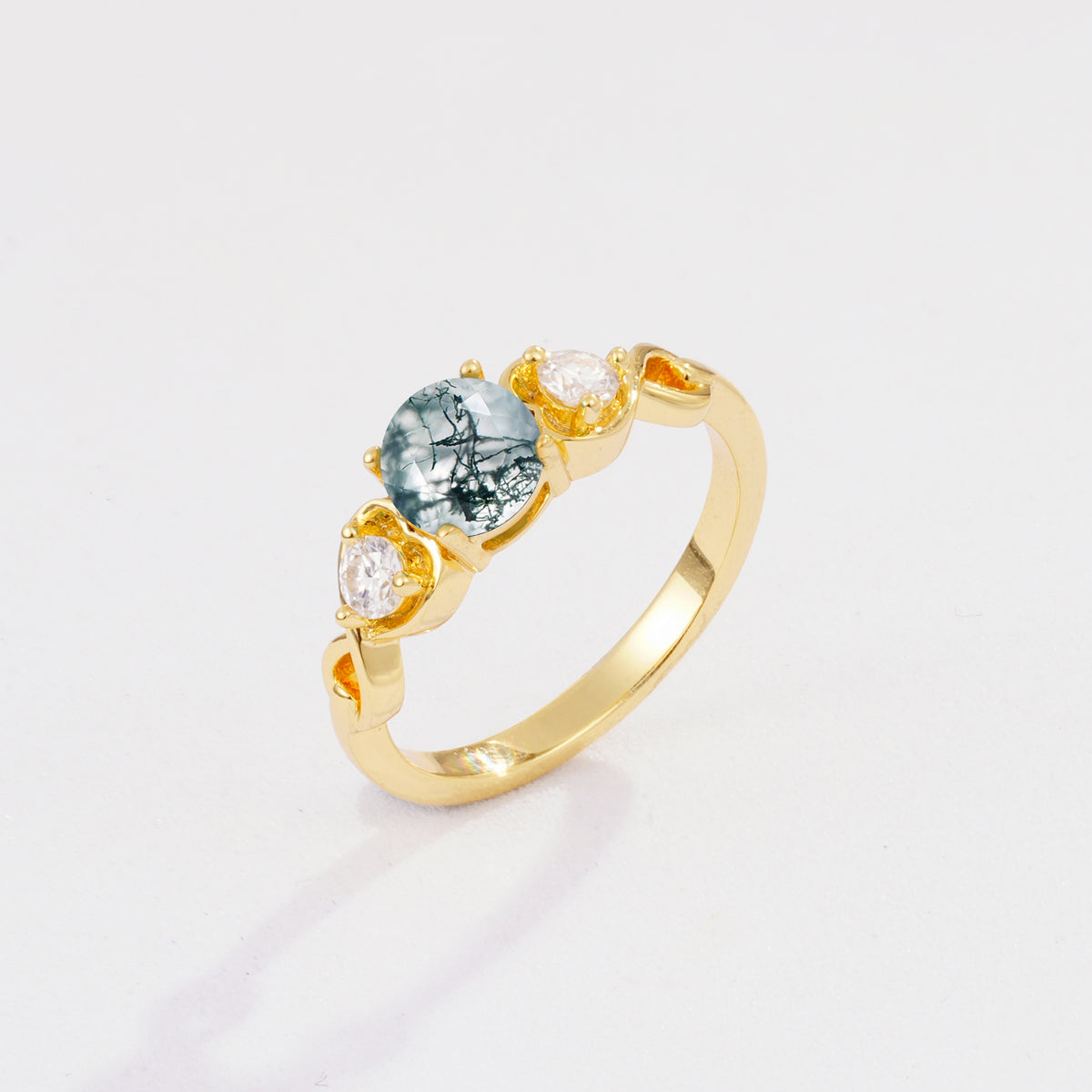 SR10658 Moss Agate Ring - Additional view
