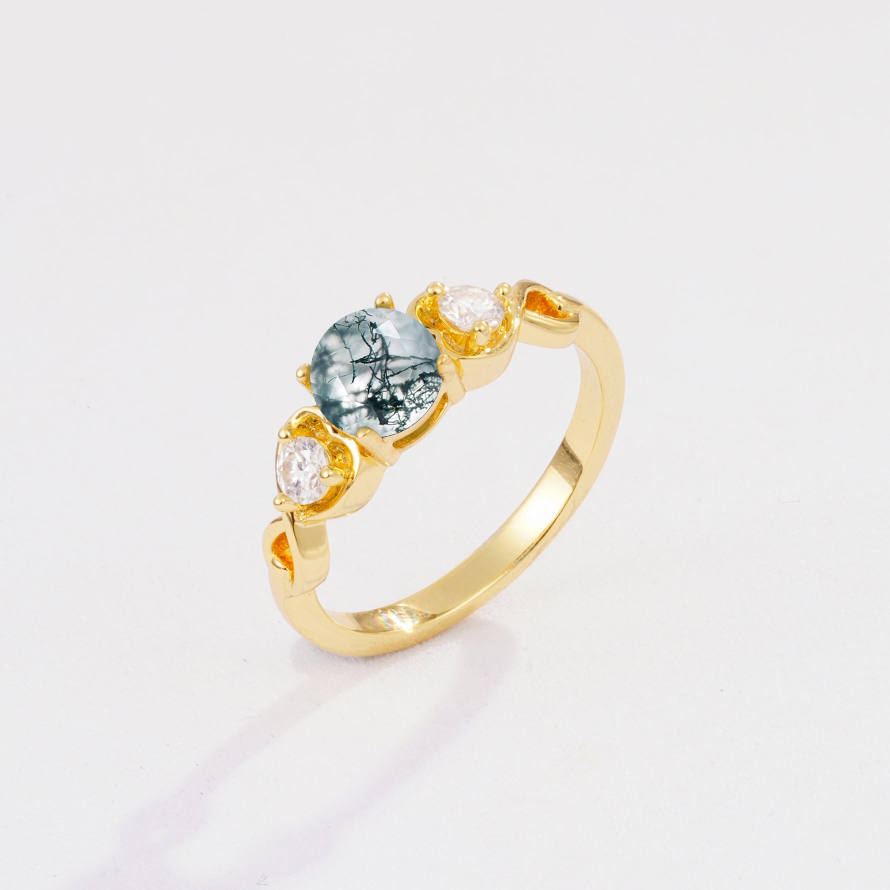 SR10658 Moss Agate Ring - Additional view