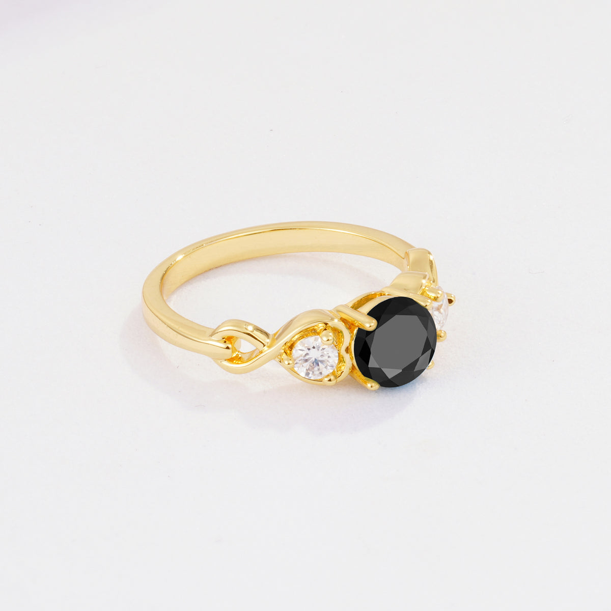 SR10658 Black Onyx Ring - White-Gold