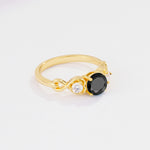 SR10658 Black Onyx Ring - White-Gold