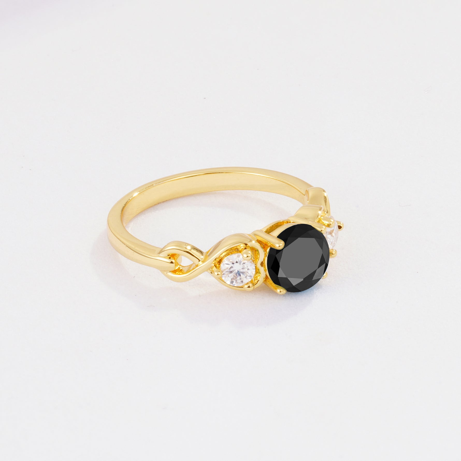 SR10658 Black Onyx Ring - White-Gold