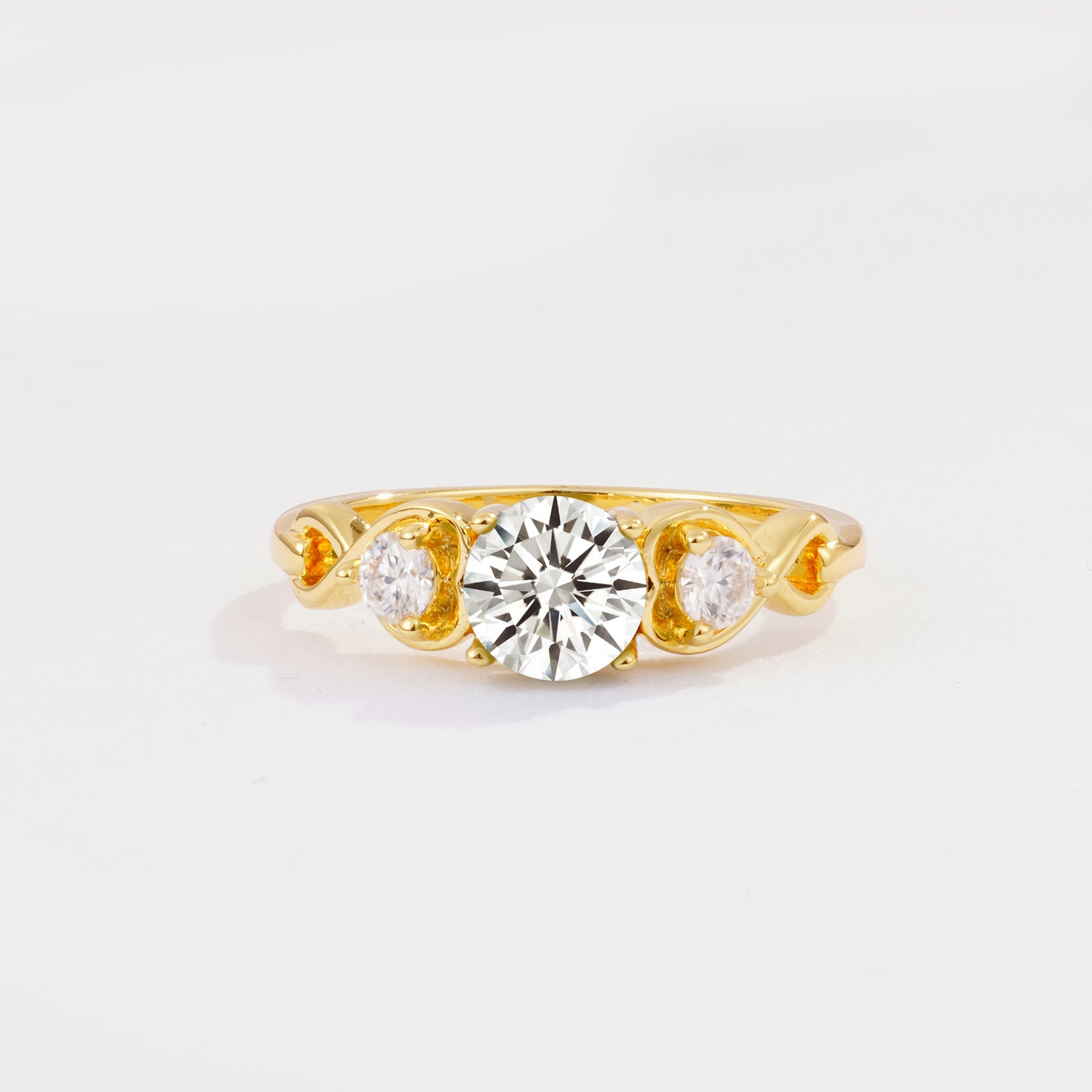 SR10658 Lab Diamond Ring - Yellow-Gold