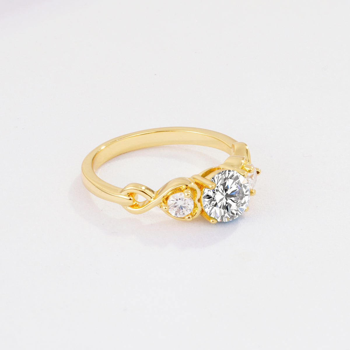 SR10658 Lab Diamond Ring - White-Gold