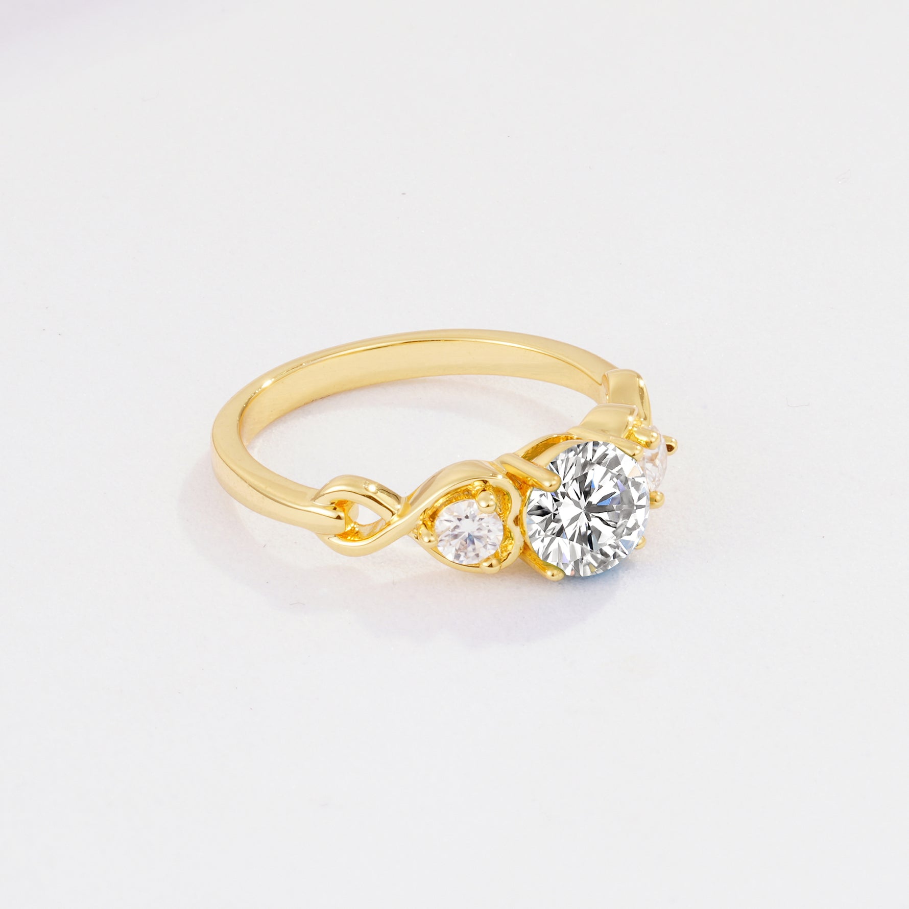 SR10658 Lab Diamond Ring - White-Gold