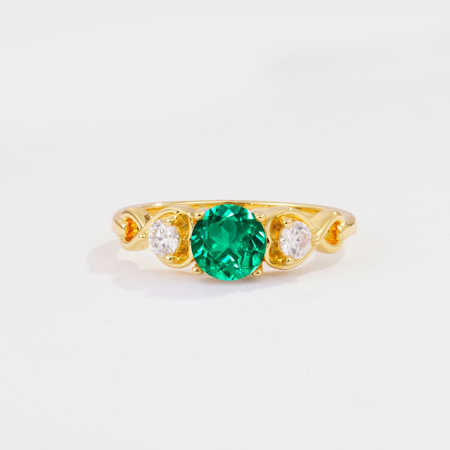 SR10658 Emerald Ring - Yellow-Gold