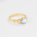 SR10658 Moonstone Ring - White-Gold