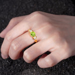 SR10658 Peridot Ring - Rose-Gold