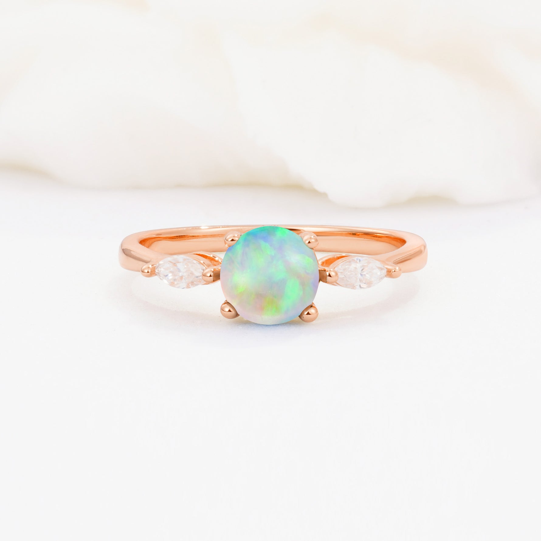 SR10909 Fire Opal Ring - Additional view