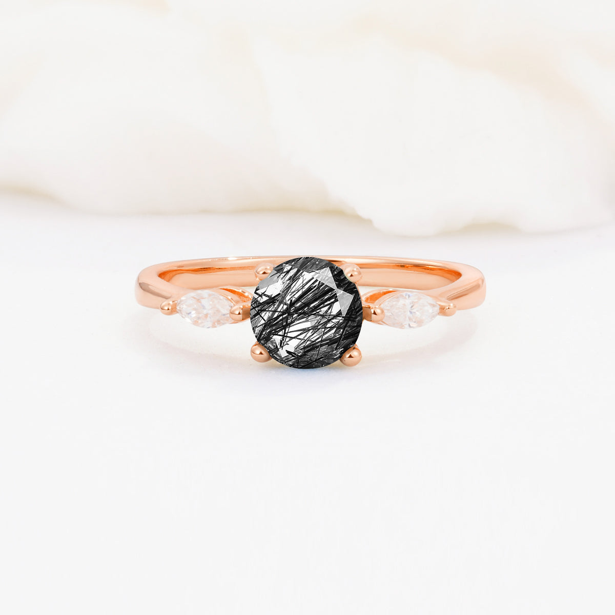 SR10909 Black Rutilated Quartz Ring - Additional view