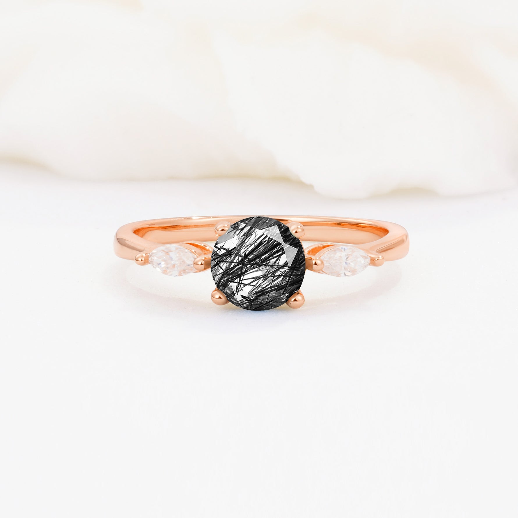SR10909 Black Rutilated Quartz Ring - Additional view