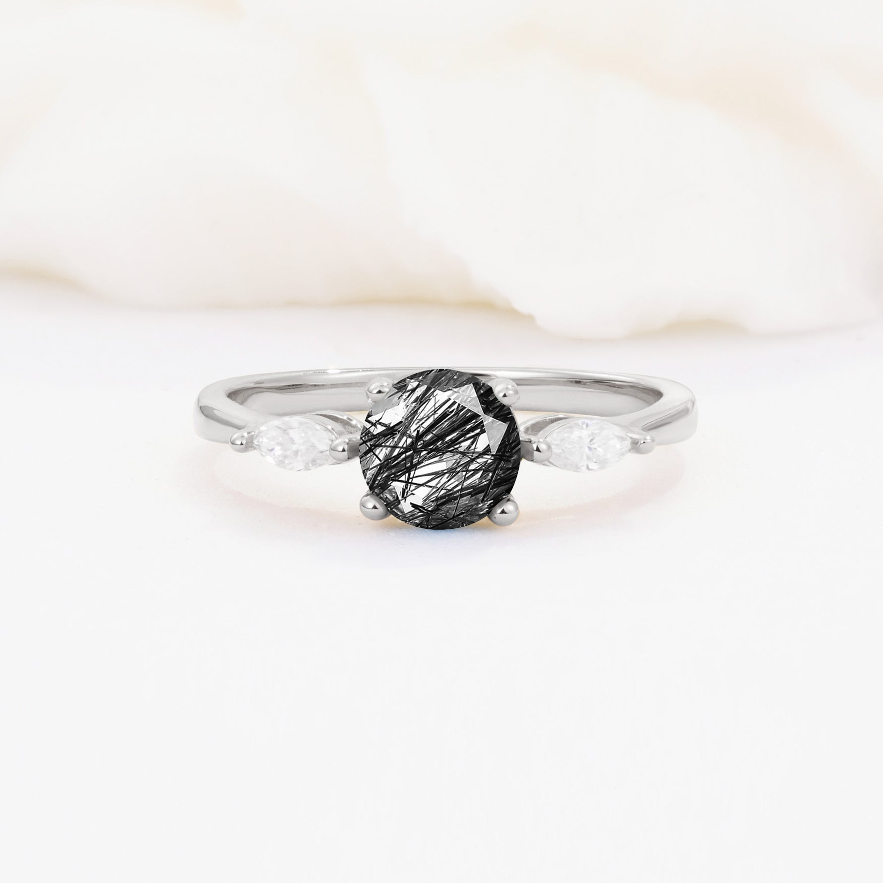 SR10909 Black Rutilated Quartz Ring - Additional view
