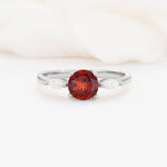 SR10909 Garnet Ring - Additional view