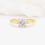 SR10909 Moissanite Ring - Yellow-Gold
