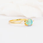 SR10909 Fire Opal Ring - White-Gold