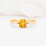 SR10909 Citrine Ring - Yellow-Gold