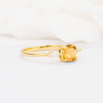 SR10909 Citrine Ring - White-Gold