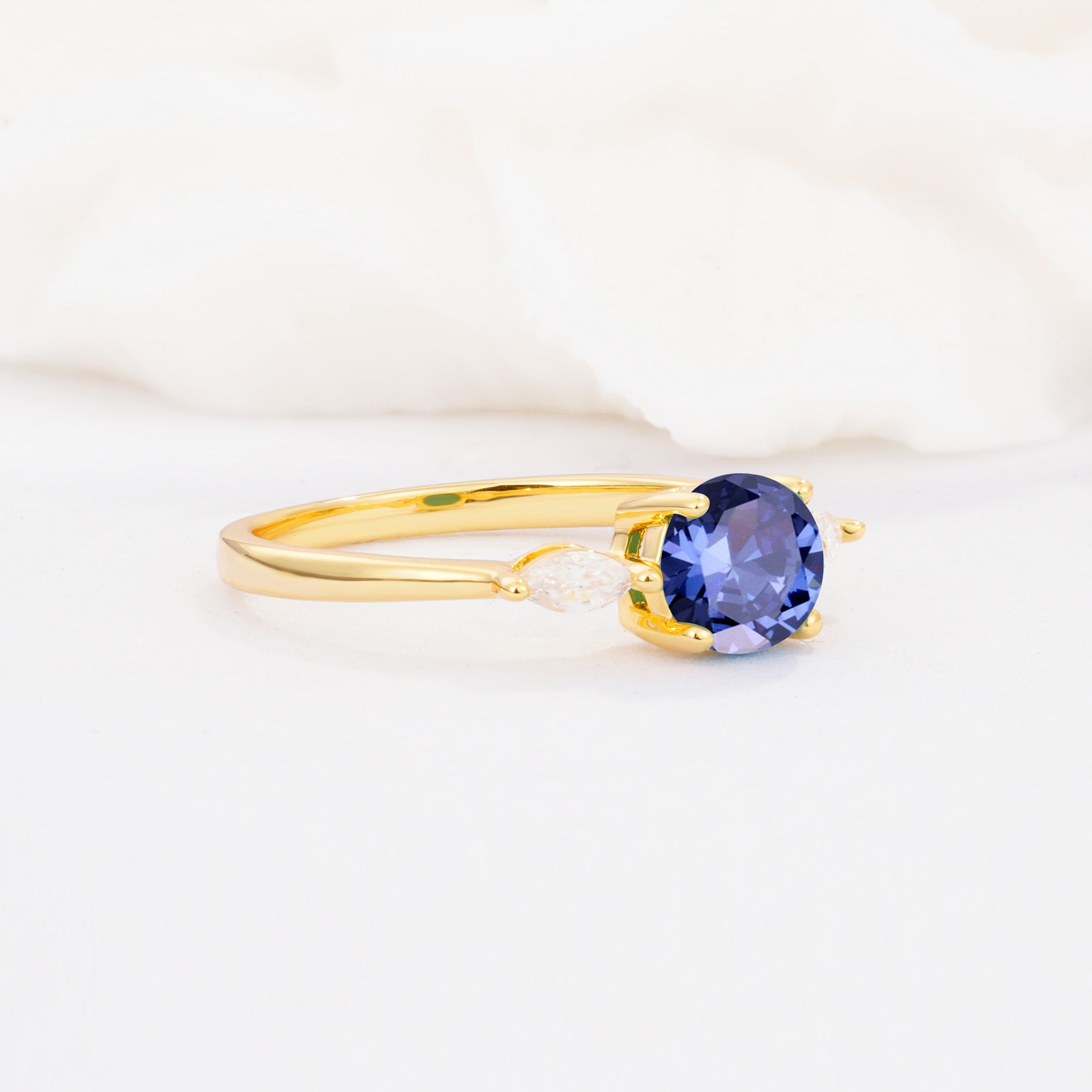 SR10909 Tanzanite Ring - White-Gold