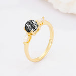 SR10909 Black Rutilated Quartz Ring - Additional view