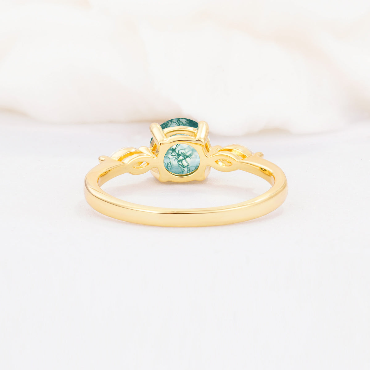 SR10909 Moss Agate Ring - Additional view