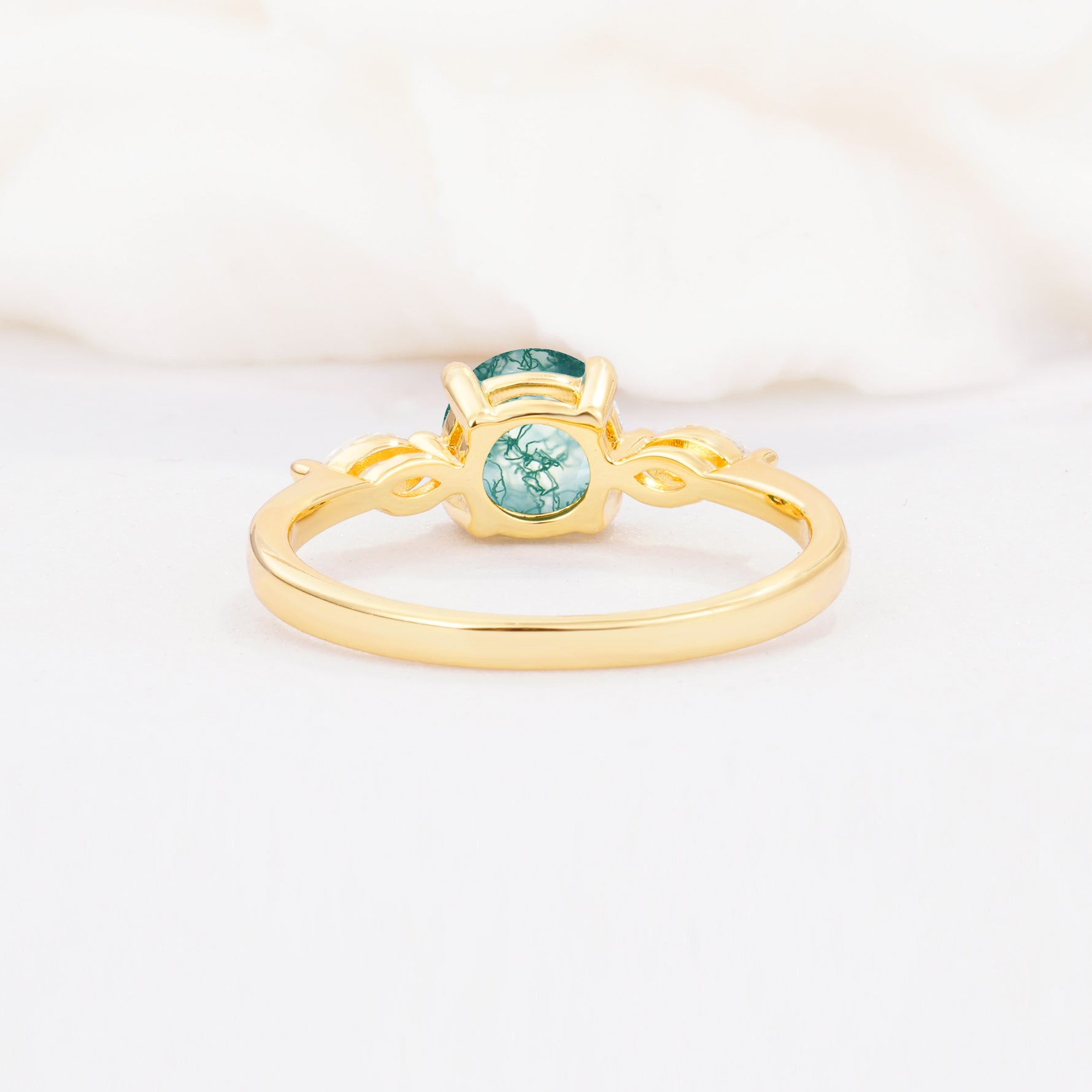 SR10909 Moss Agate Ring - Additional view