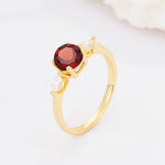 SR10909 Garnet Ring - Additional view