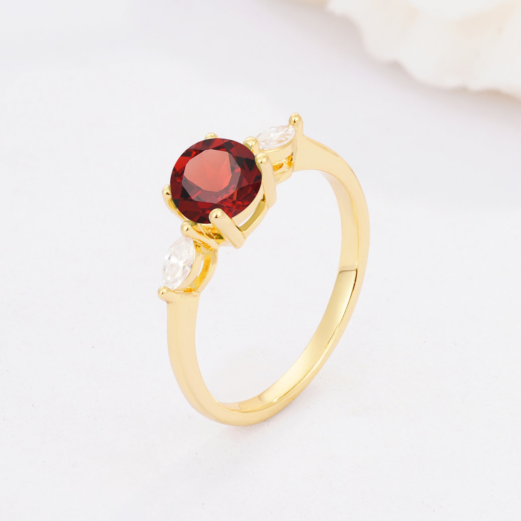 SR10909 Garnet Ring - Additional view