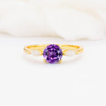 SR10909 Amethyst Ring - Yellow-Gold