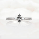 SR11083 Black Rutilated Quartz Ring - Additional view